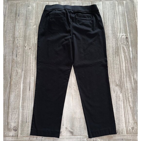 Liz Claiborne Career Women’s Black Pants Size 14 Pull-On Stretch Trousers Ankle - Picture 3 of 7